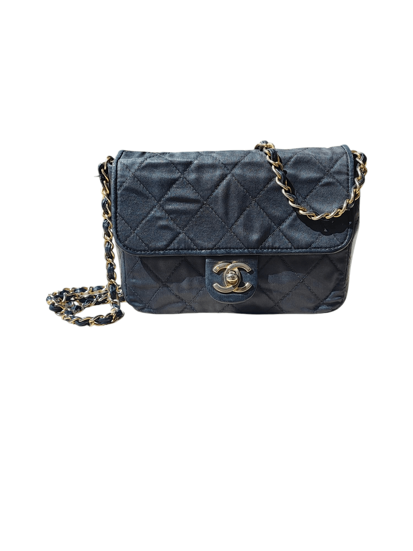 Chanel - Mini Square satin et cuir
