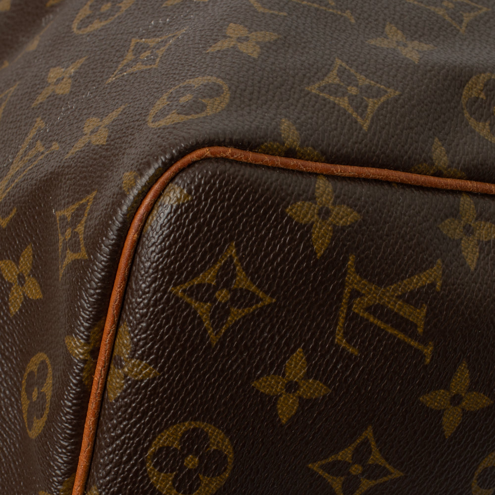 Keepall 50 Vintage en toile monogramme marron