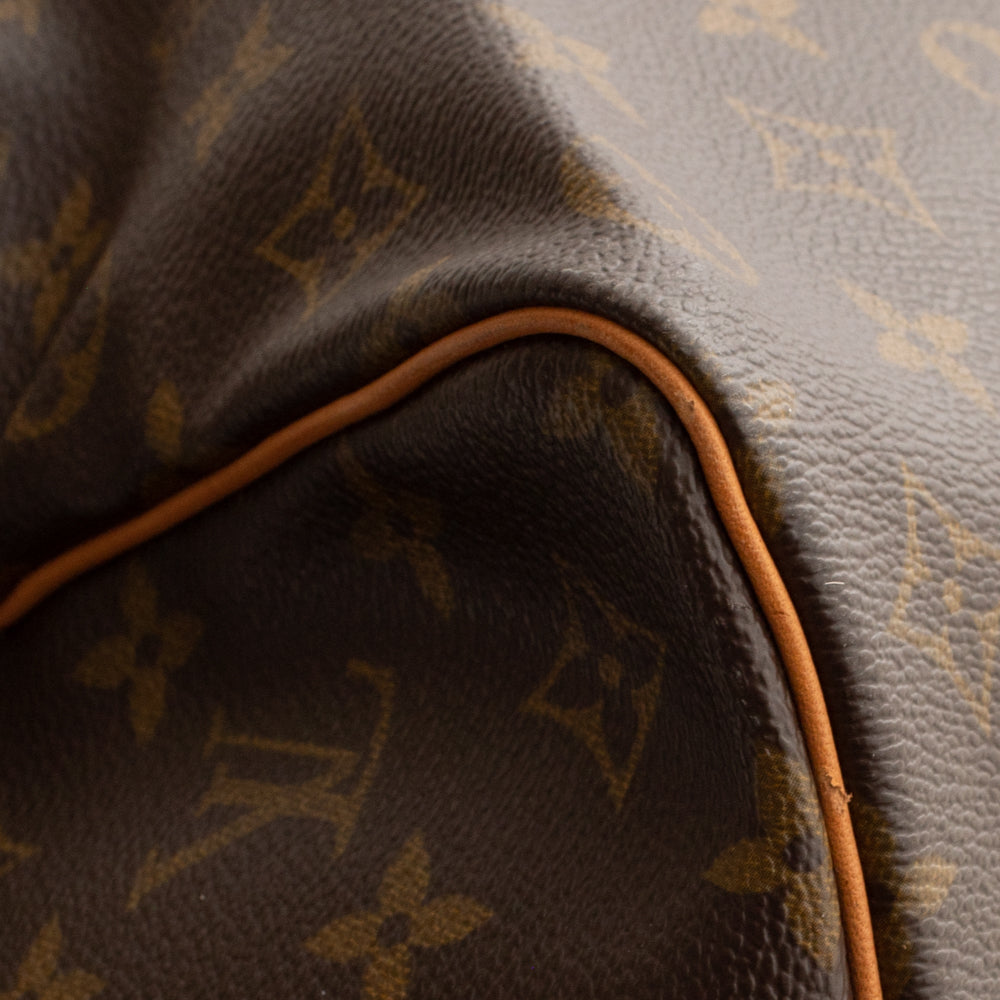 Keepall 50 Vintage en toile monogramme marron