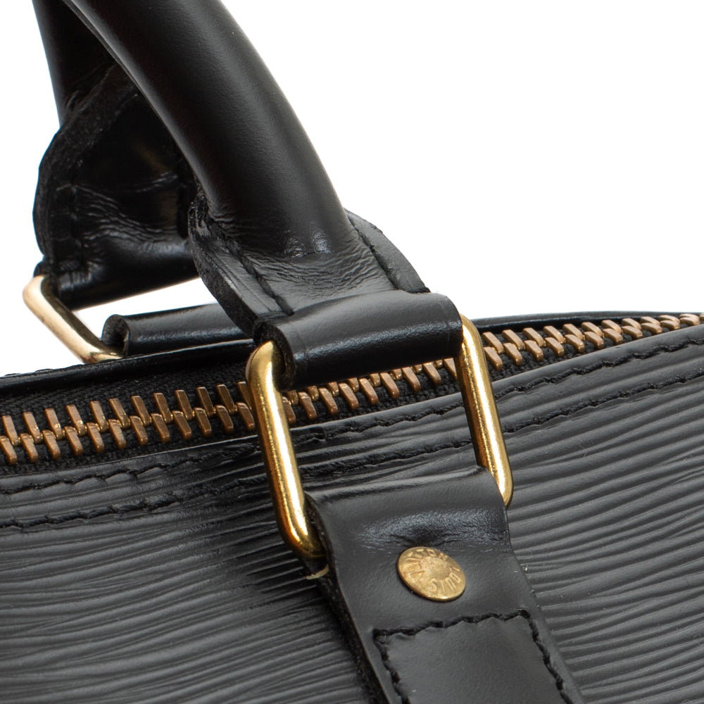 Keepall 50 Vintage en cuir épi noir