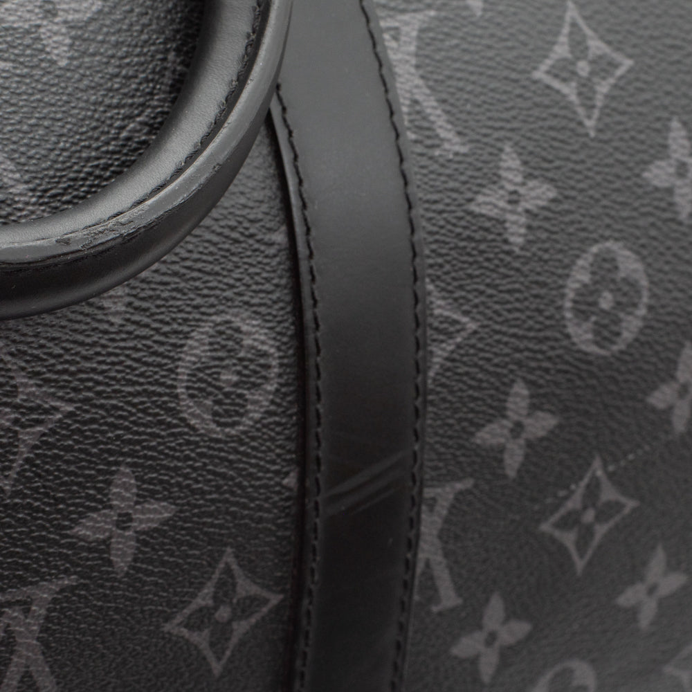 Keepall 55 en toile monogram noir