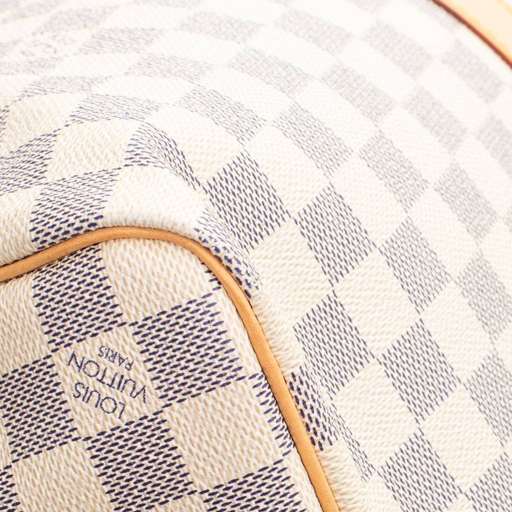 Keepall 50 Vintage en toile damier azur