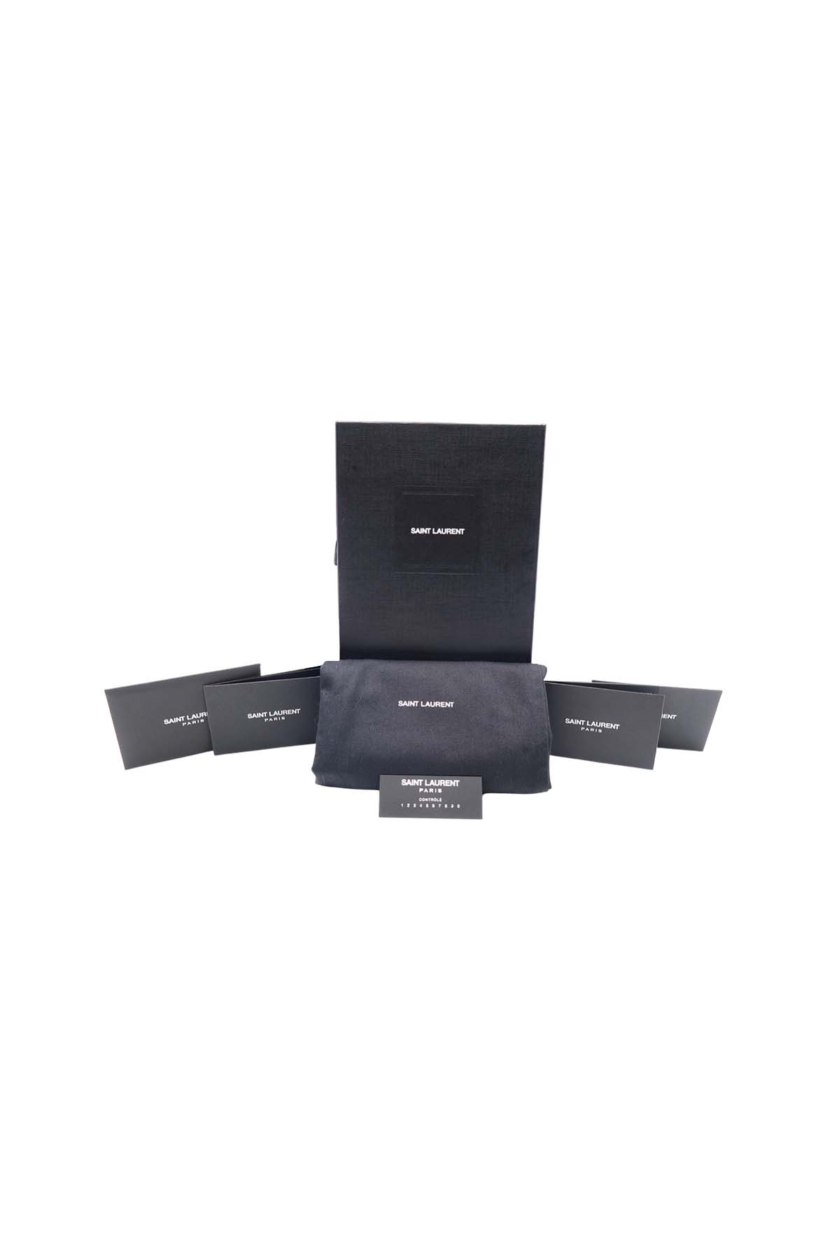 Large Cassander Matelasse Flap Wallet Black