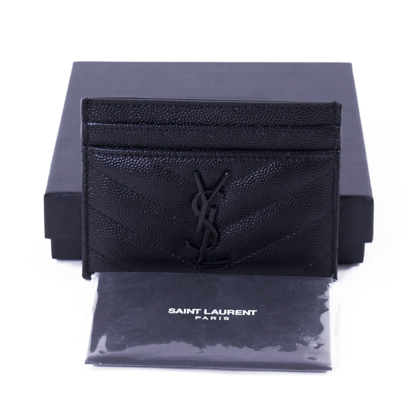 Saint Laurent Black Monogram Card Holder