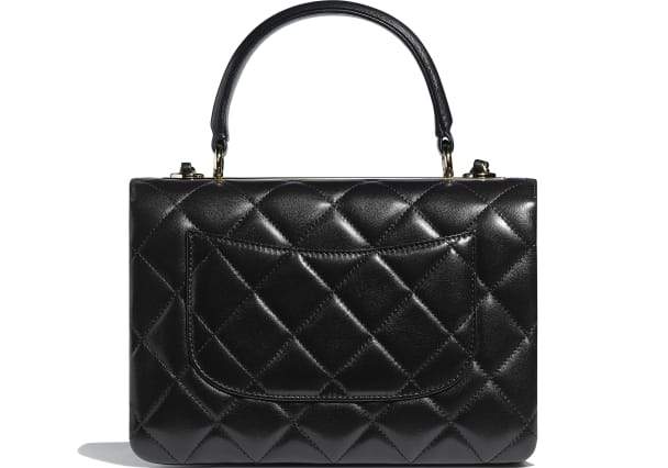 Chanel Small Flap Bag With Top Handle Black-Ruthenium