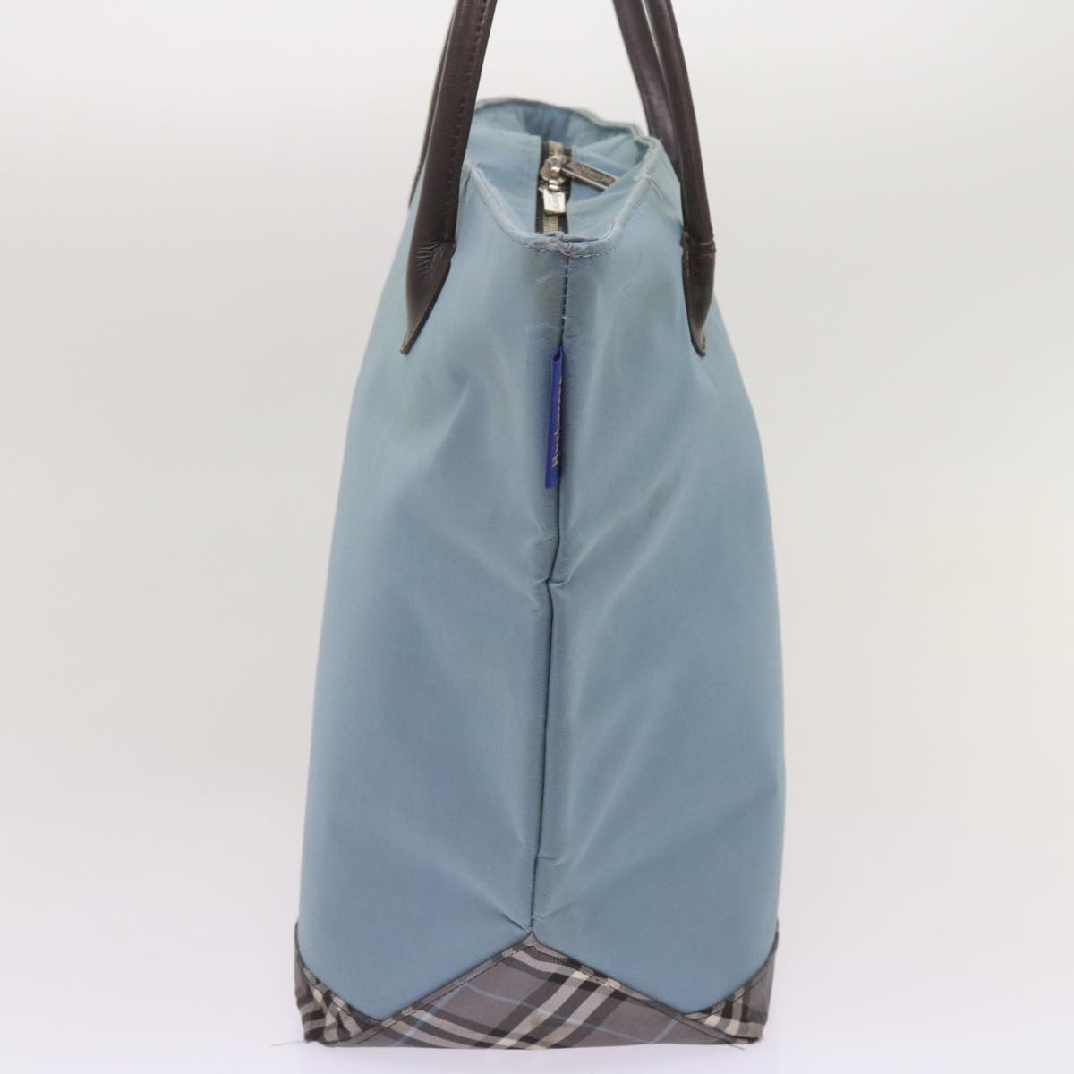 BURBERRYSs Blue Label Tote Bag Nylon Light Blue Auth ti1542