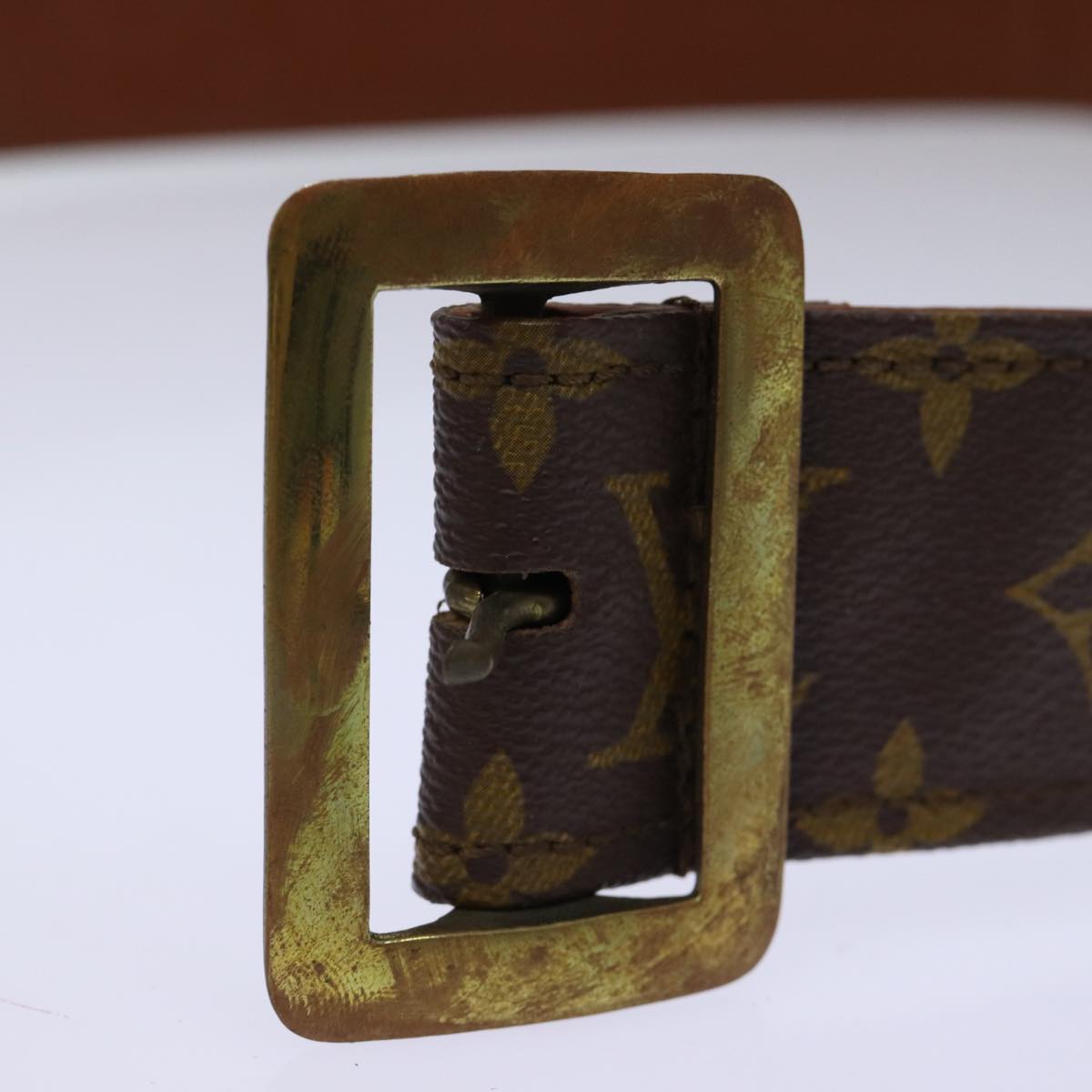 LOUIS VUITTON Monogram Ceinture Belt Old model LV Auth ti1660