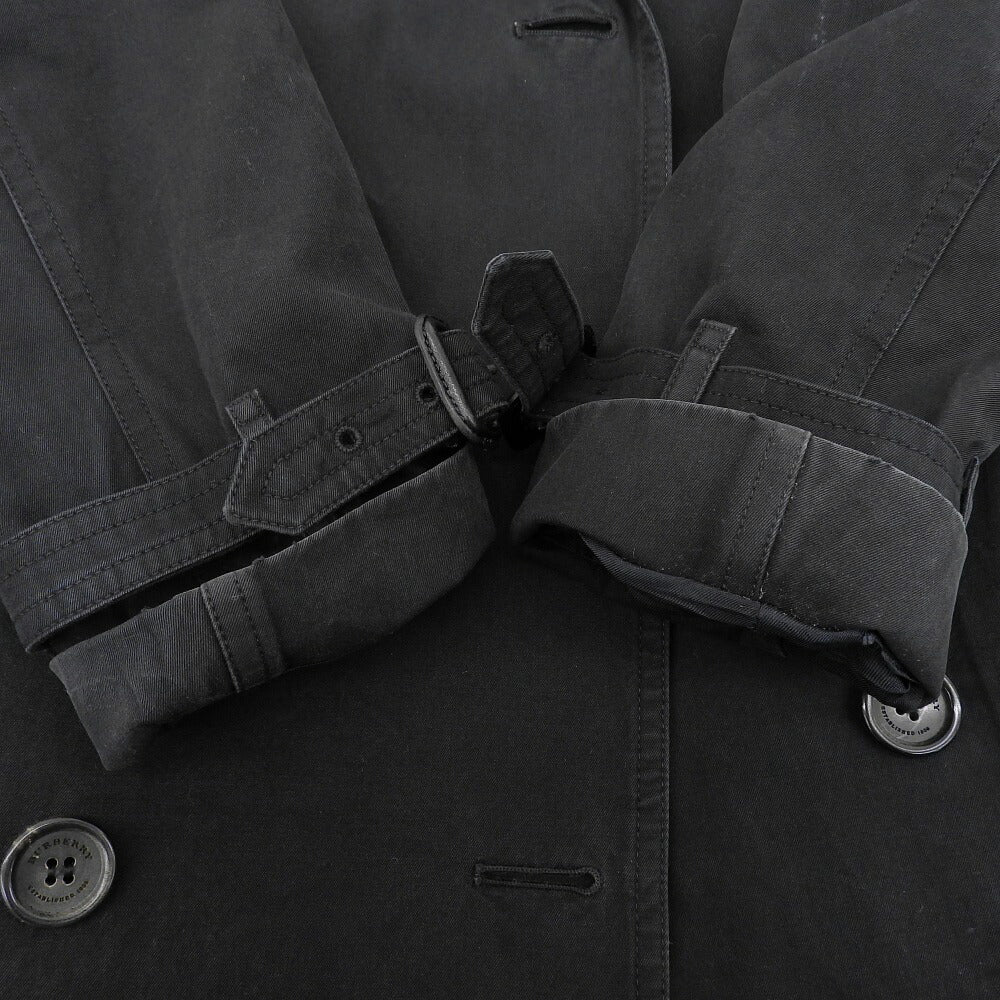 Burberry Kensington Trench Coat Black Cotton