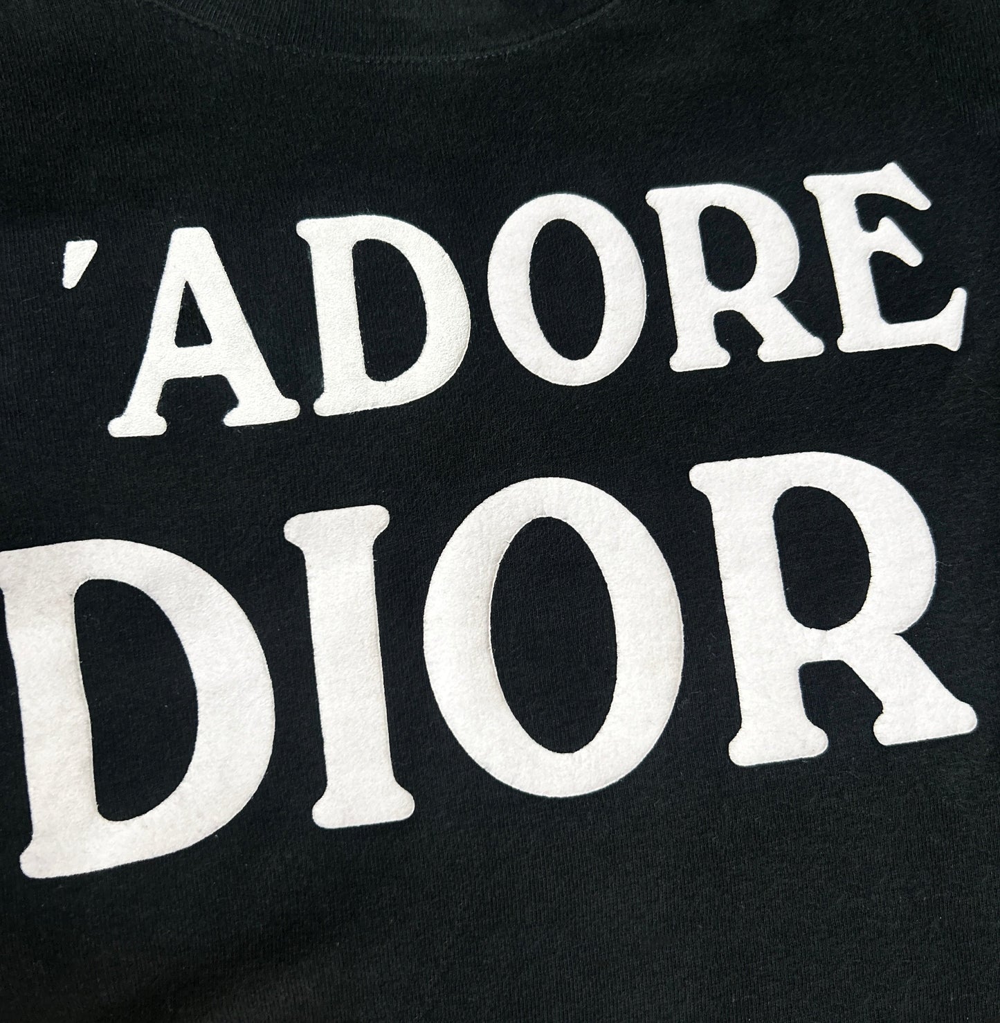 CHRISTIAN DIOR "J'ADORE DIOR" BLACK SLEEVELESS TANK TOP