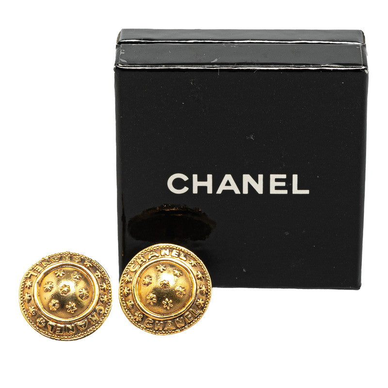 Chanel Vintage Logo Gold Cuffs
