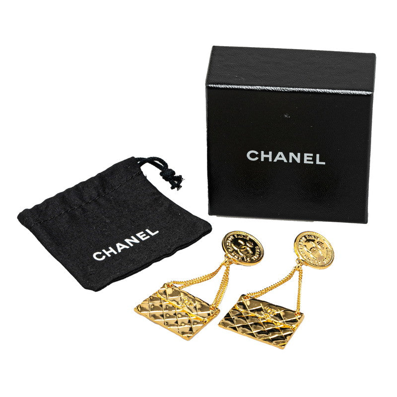 Chanel Coco Mark Earrings Gold Plated