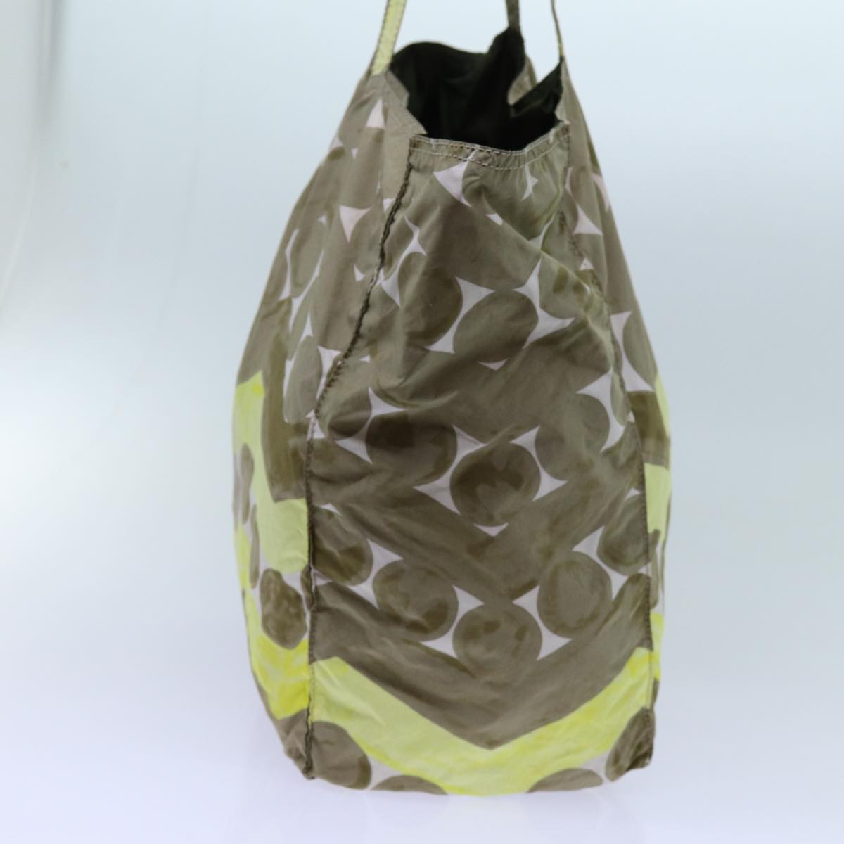 PRADA Tote Bag Nylon Beige Auth yk11926