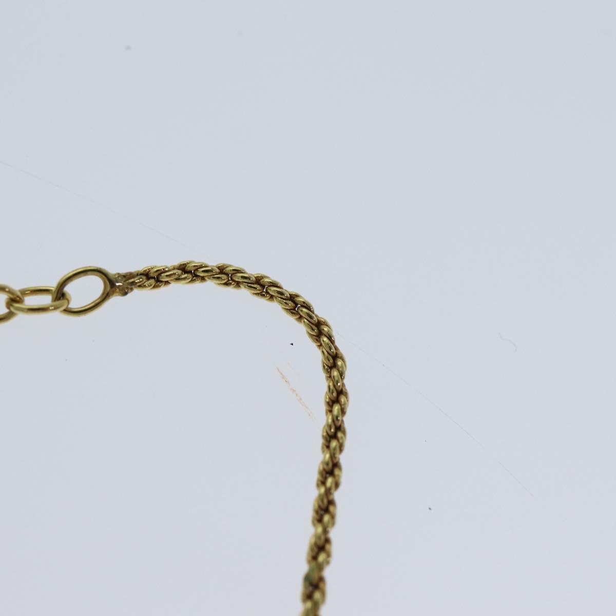 CHRISTIAN DIOR Necklace metal Gold Auth yk12885