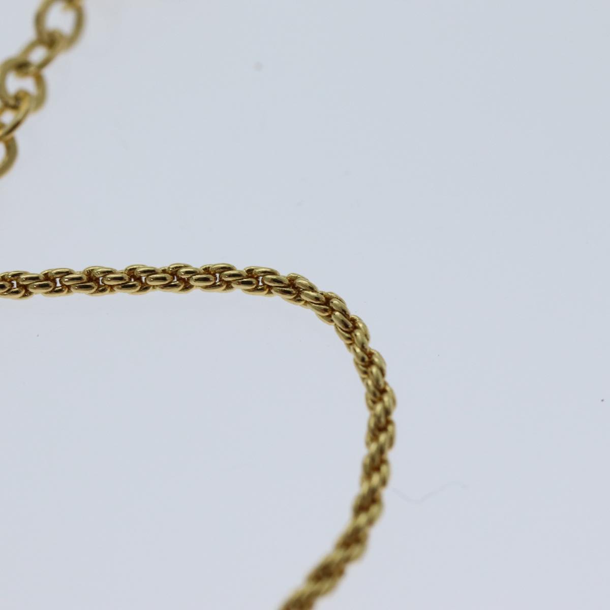 CHRISTIAN DIOR Necklace metal Gold Auth yk13050