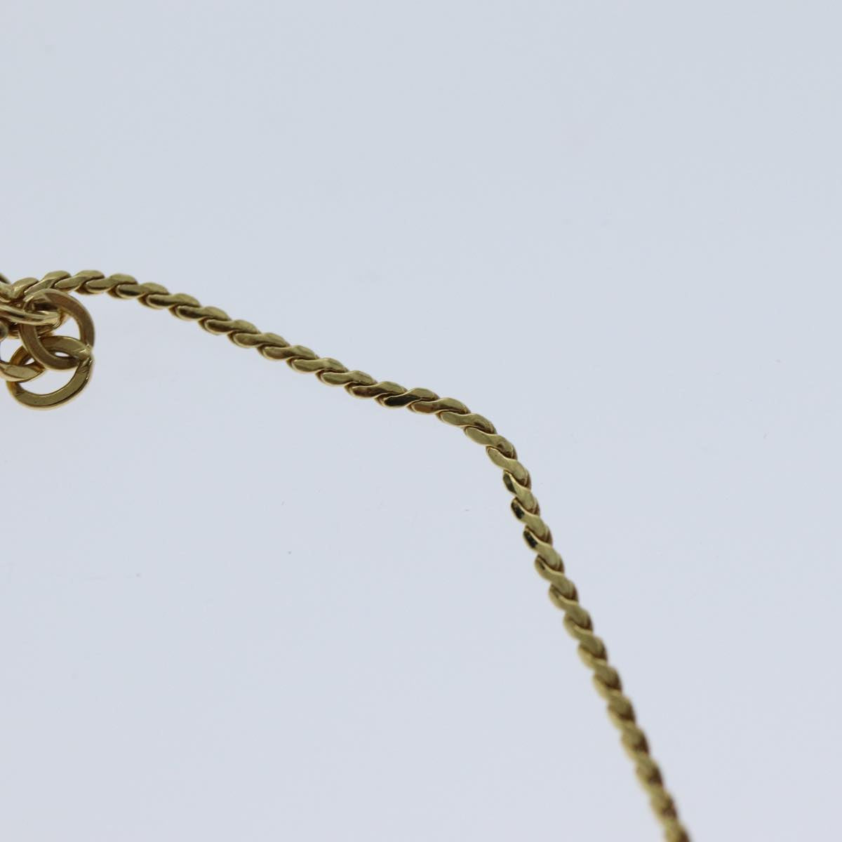 CHRISTIAN DIOR Necklace metal Gold Auth yk13057