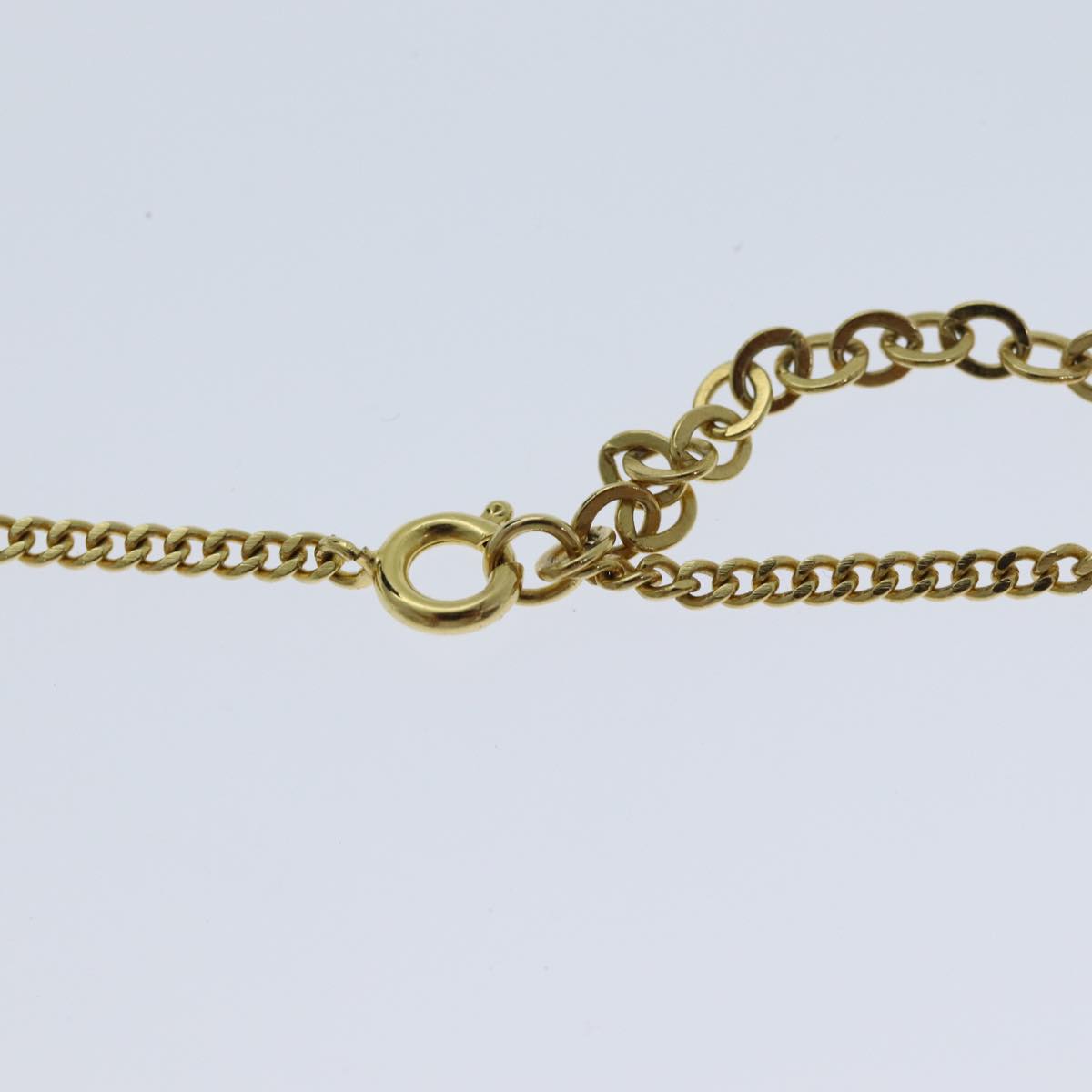 CHRISTIAN DIOR Necklace metal Gold Auth yk13080