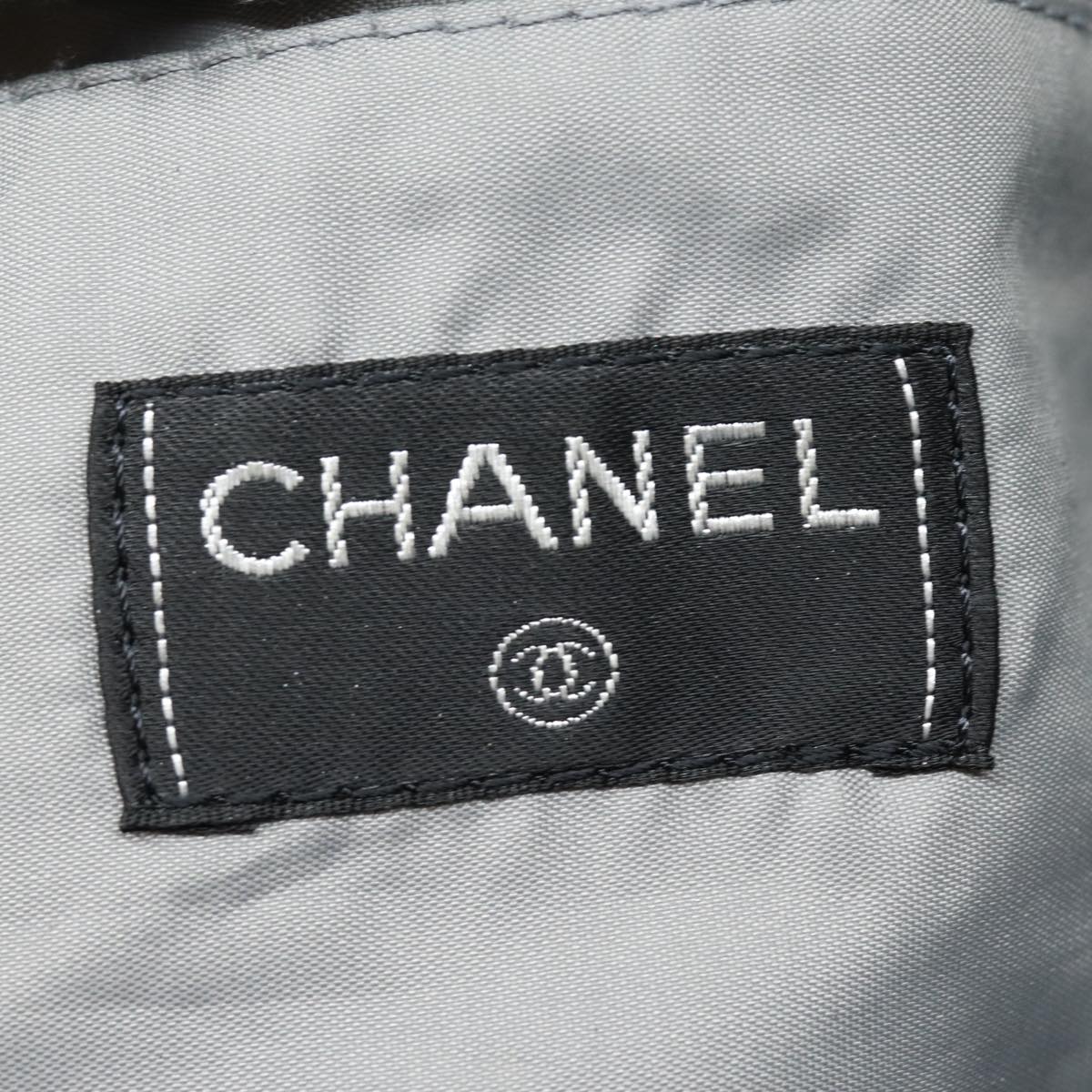 Top Quality Chanel Hand Bag Nylon 2way Gray CC Auth yk14208
