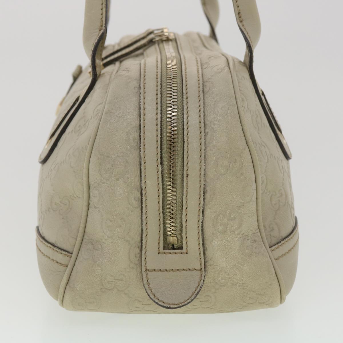 GUCCI ssima Shoulder Bag Leather White 161720 yk6036