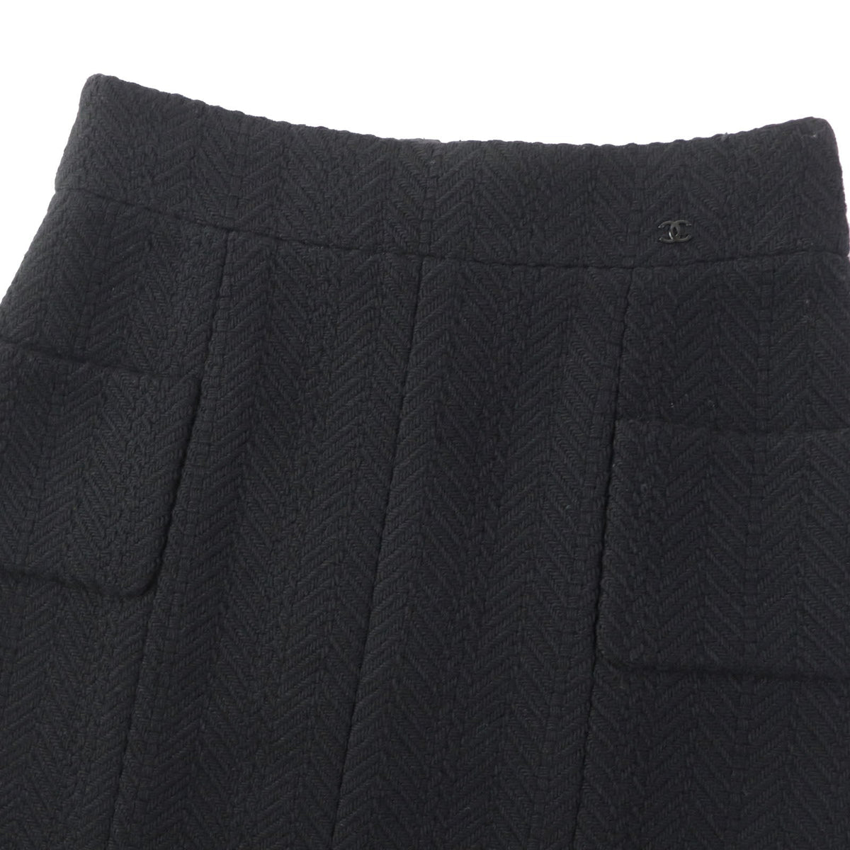 CHANEL skirt 06A P29800 wool black 40