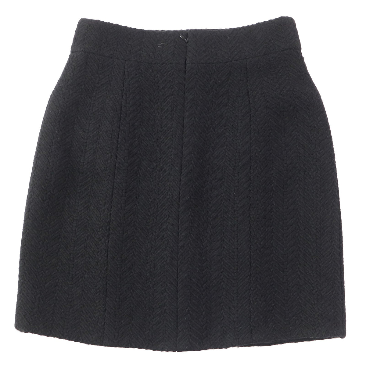 CHANEL skirt 06A P29800 wool black 40
