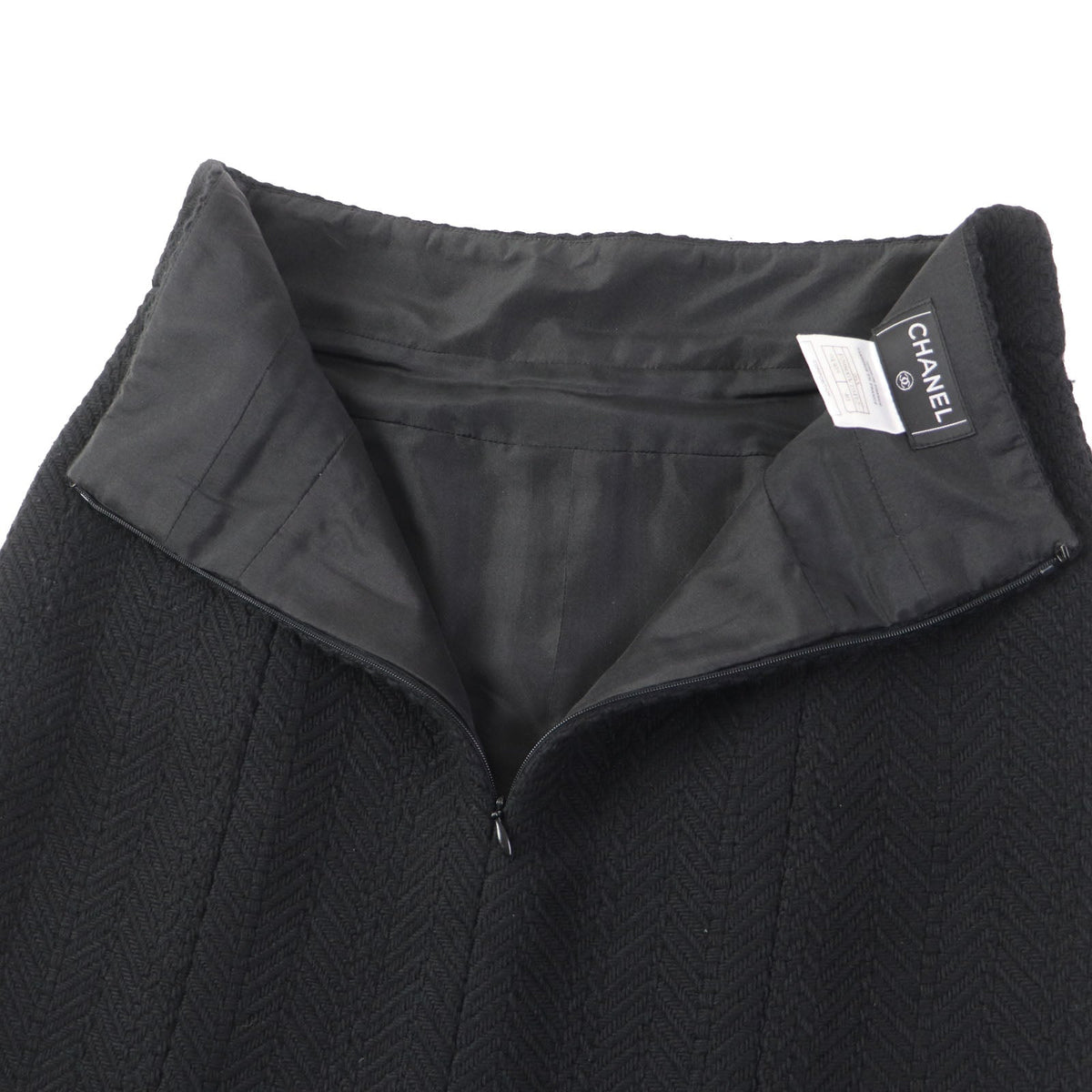 CHANEL skirt 06A P29800 wool black 40