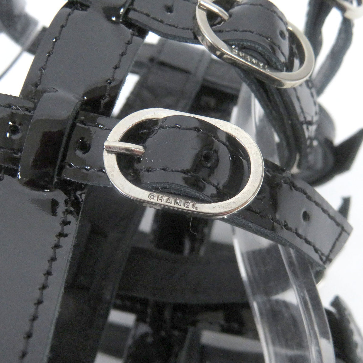CHANEL Sandals G25488 leather black 35