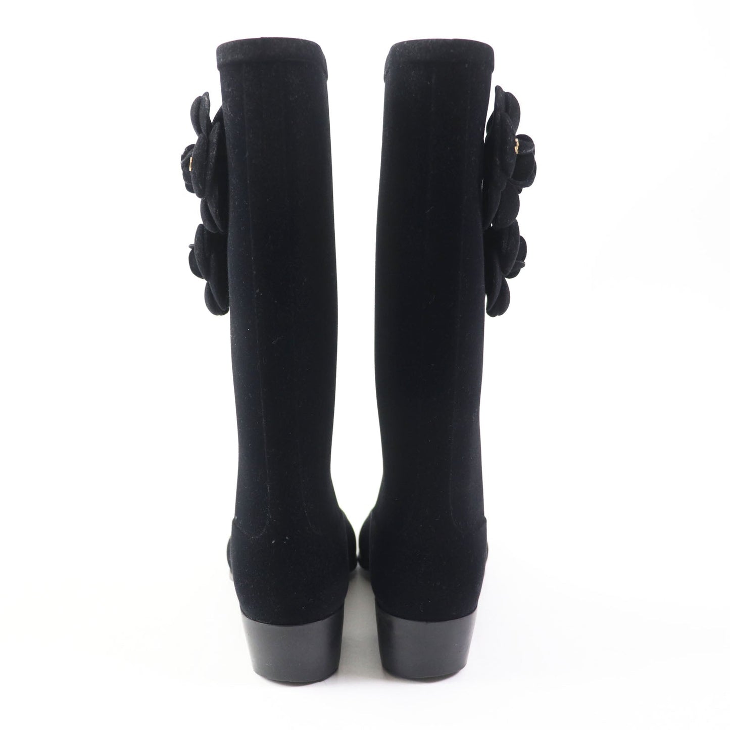 CHANEL boots Velor black Women 35 Used