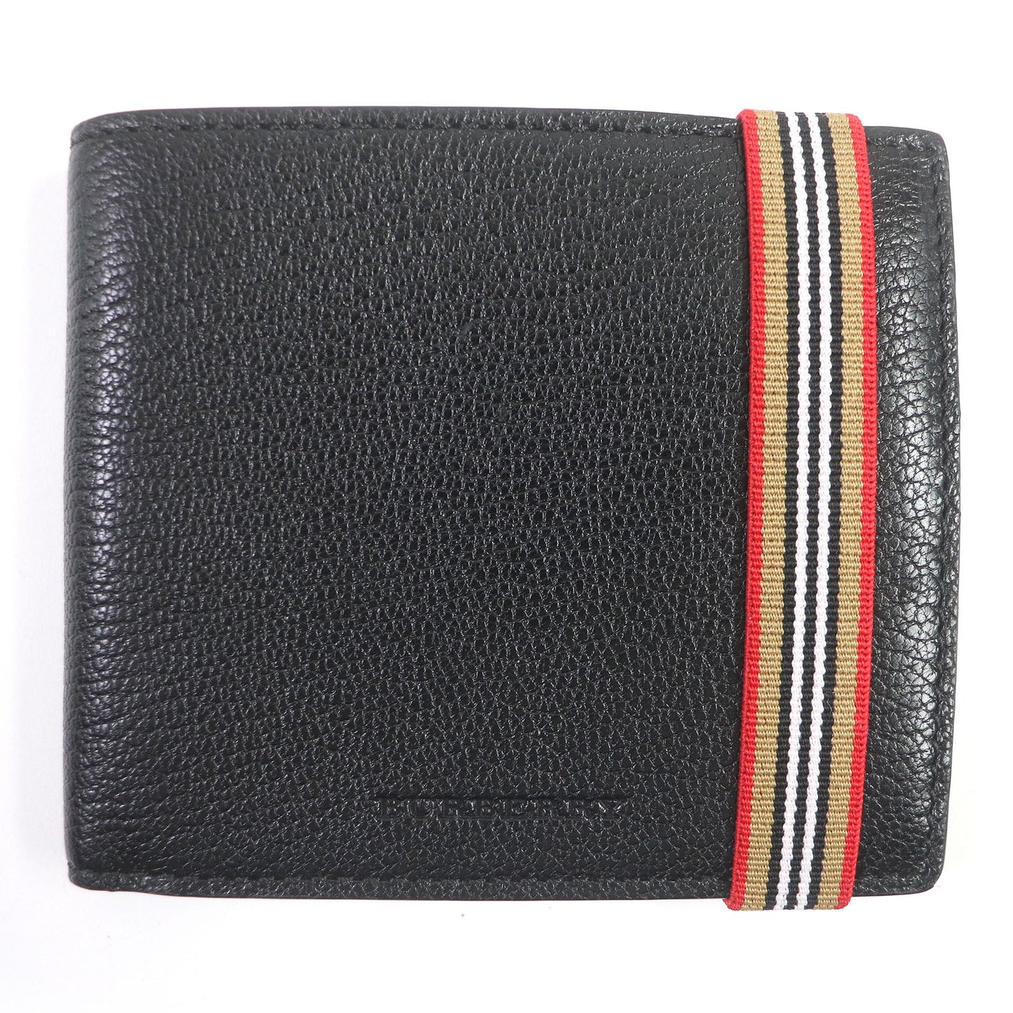 Burberry Icon Stripe Compact Wallet Goatskin