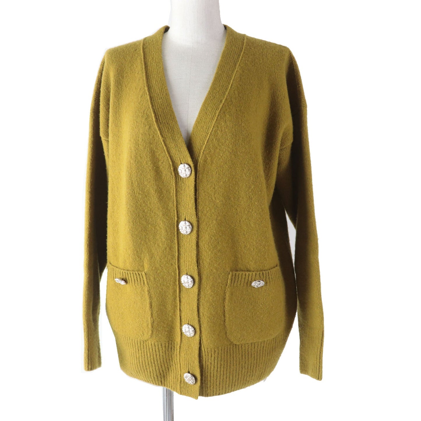 CHANEL cardigan P73835 wool Dark mustard type 36