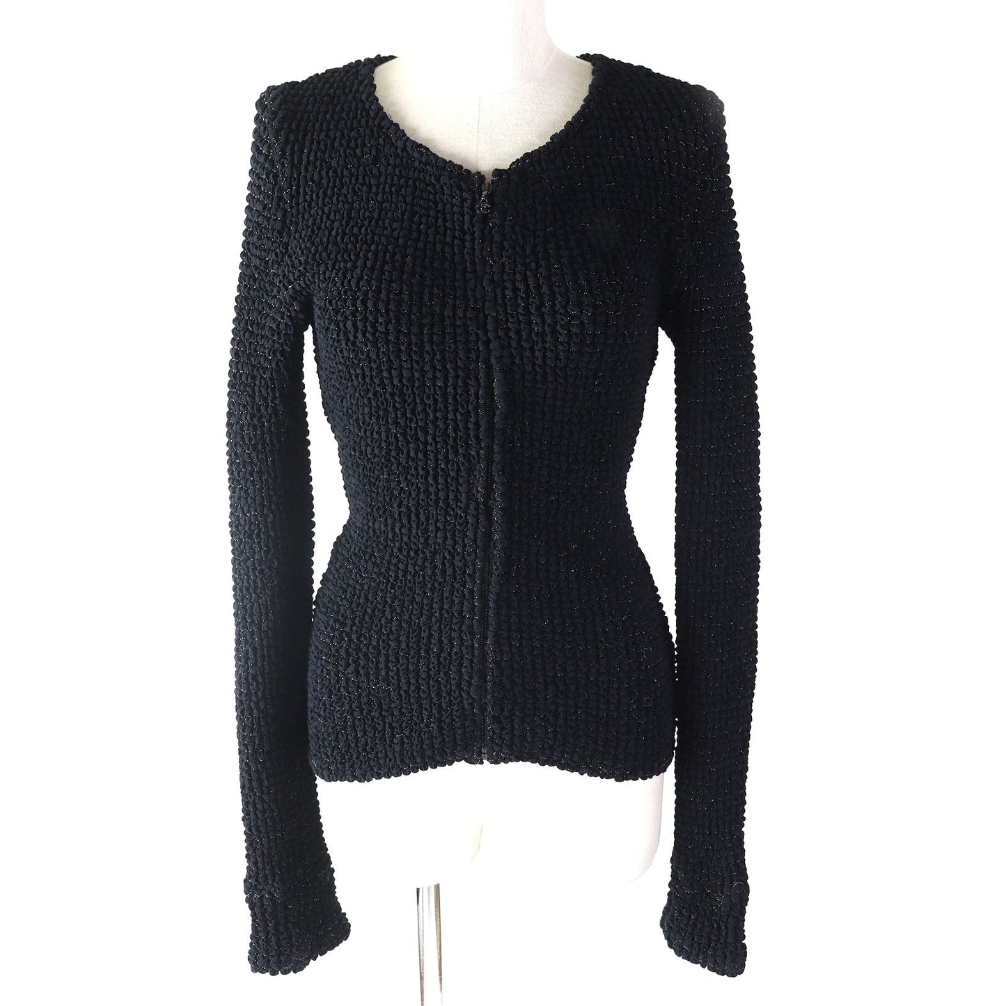 CHANEL cardigan 09P P35534 polyamide (nylon) Black type 34