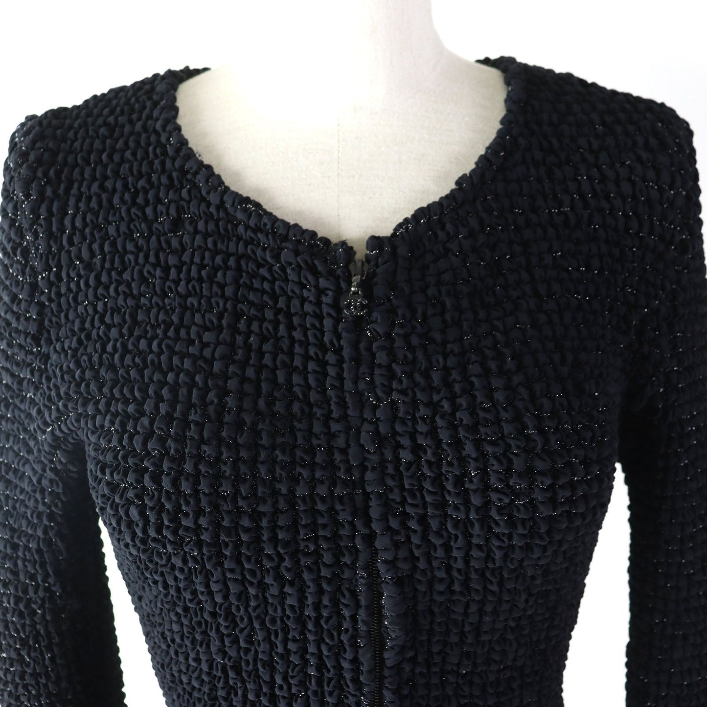 CHANEL cardigan 09P P35534 polyamide (nylon) Black type 34