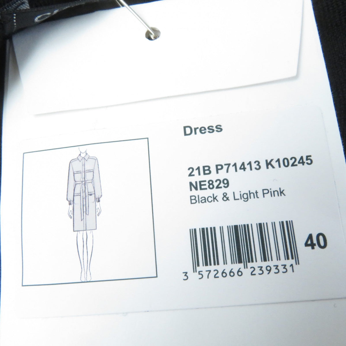 CHANEL one piece P71413 wool Black light pink 40