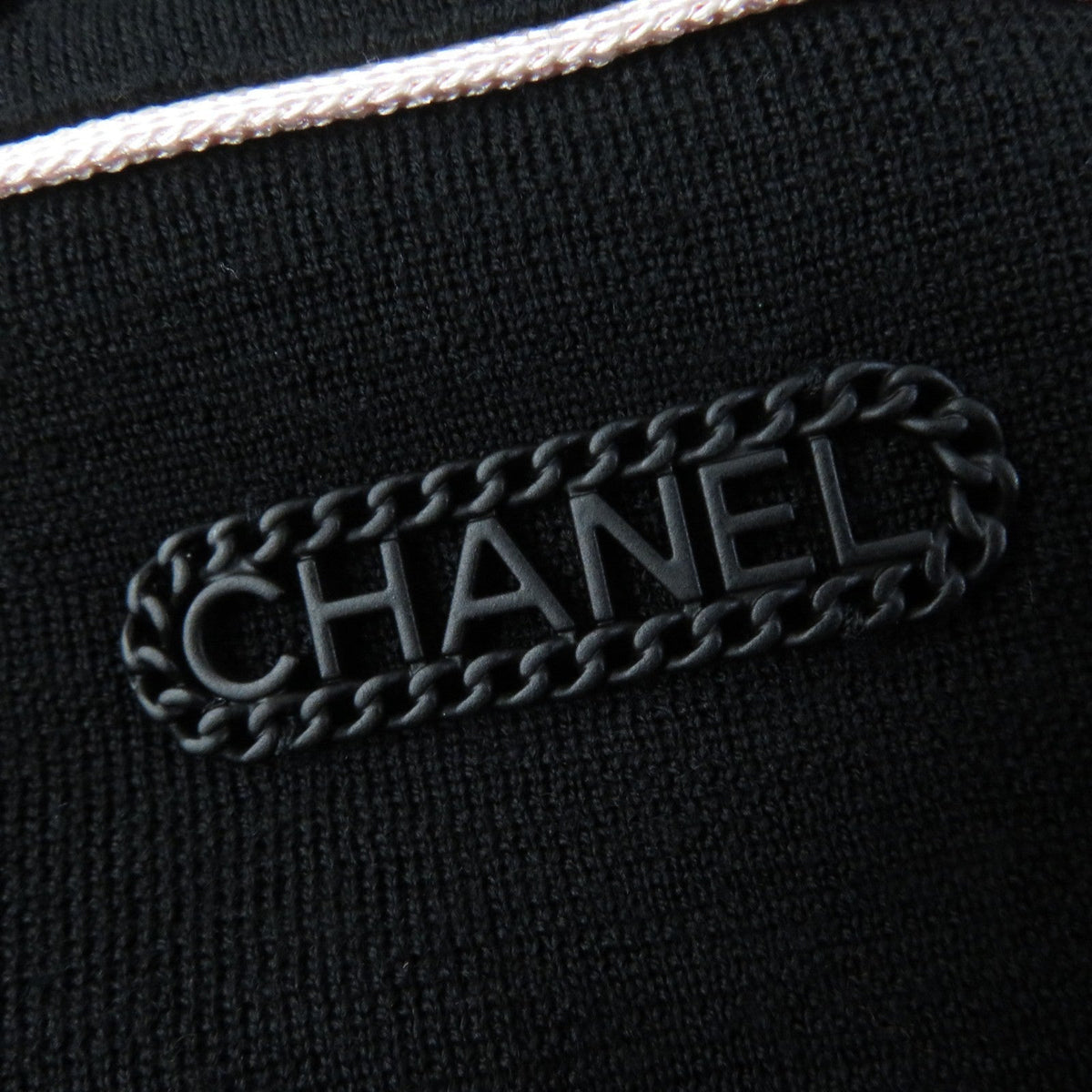 CHANEL one piece P71413 wool Black light pink 40