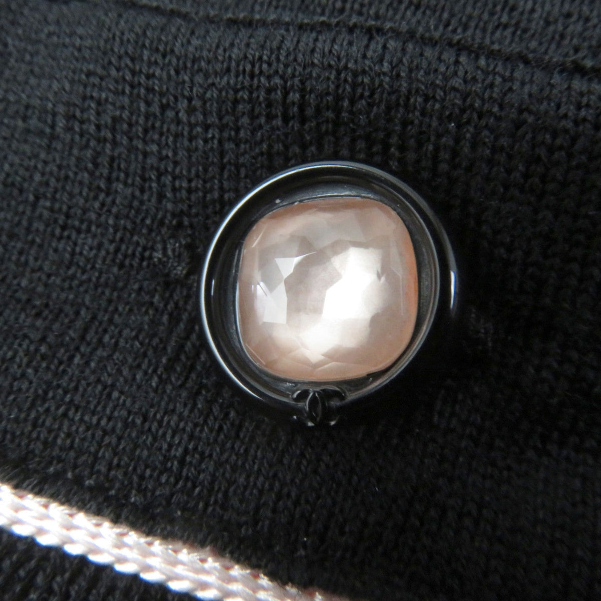 CHANEL one piece P71413 wool Black light pink 40