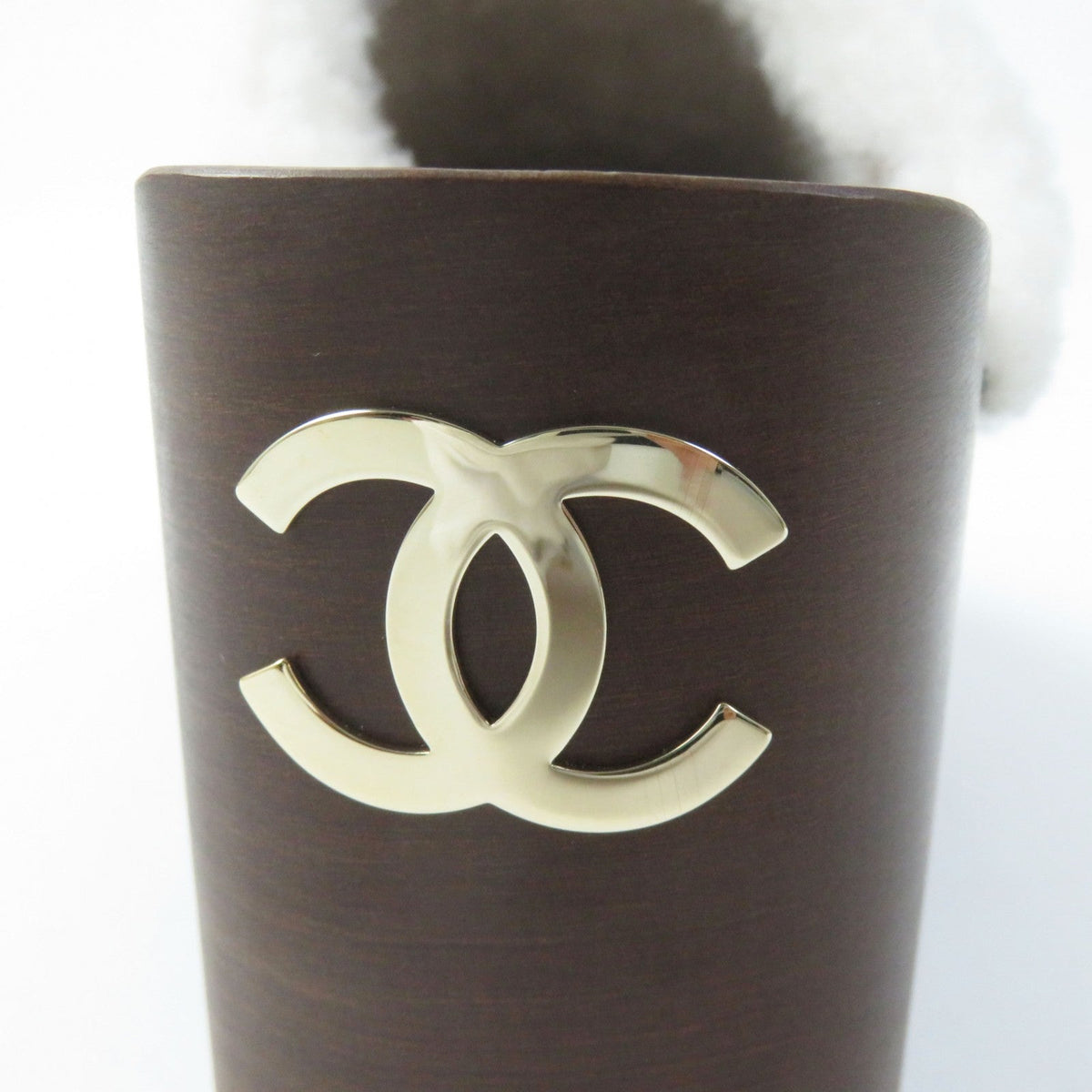 CHANEL Sandals G35368 Sheepskin Black brown 36