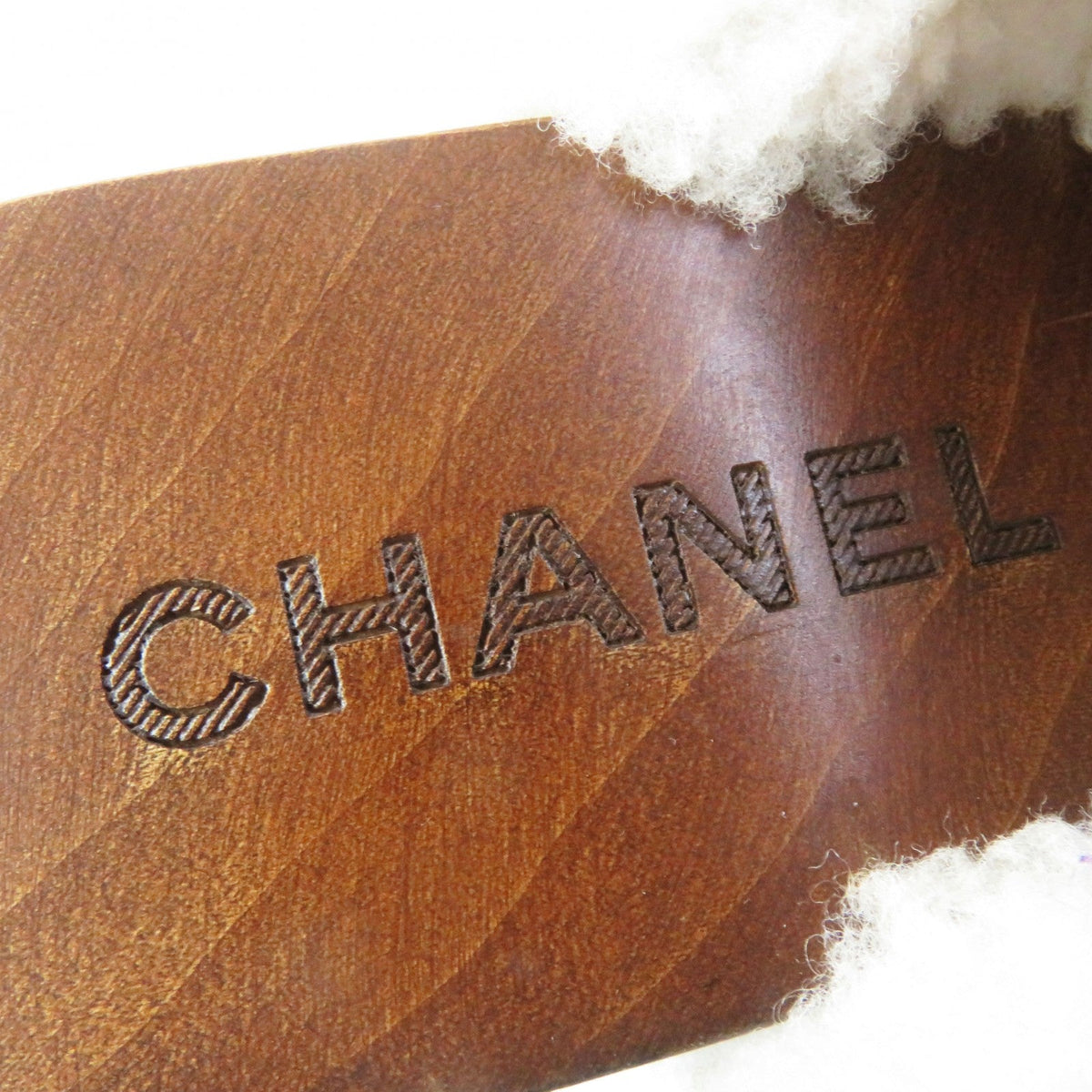 CHANEL Sandals G35368 Sheepskin Black brown 36