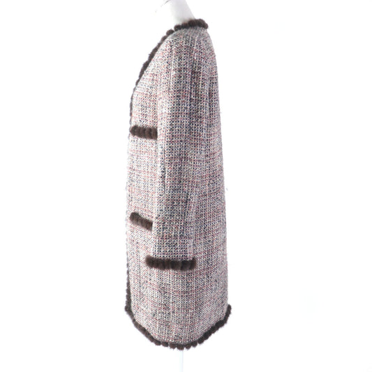 CHANEL coat 03A P21803 Outer: 94% wool, Outer: 3% mohair, Outer: 2% polyester, Outer: 1% nylon, Lining: 100% silk multicolor Women 34 Used