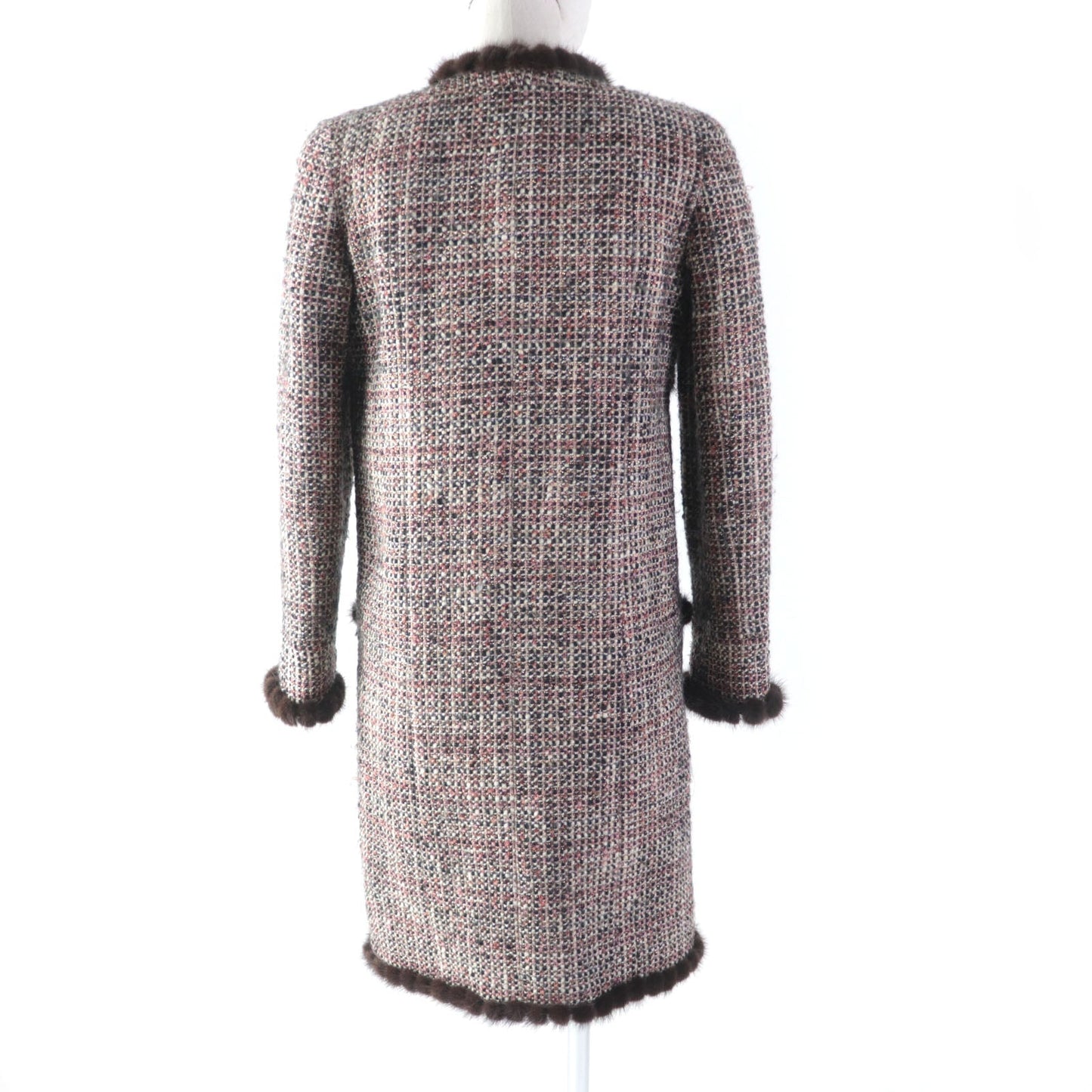 CHANEL coat 03A P21803 Outer: 94% wool, Outer: 3% mohair, Outer: 2% polyester, Outer: 1% nylon, Lining: 100% silk multicolor Women 34 Used