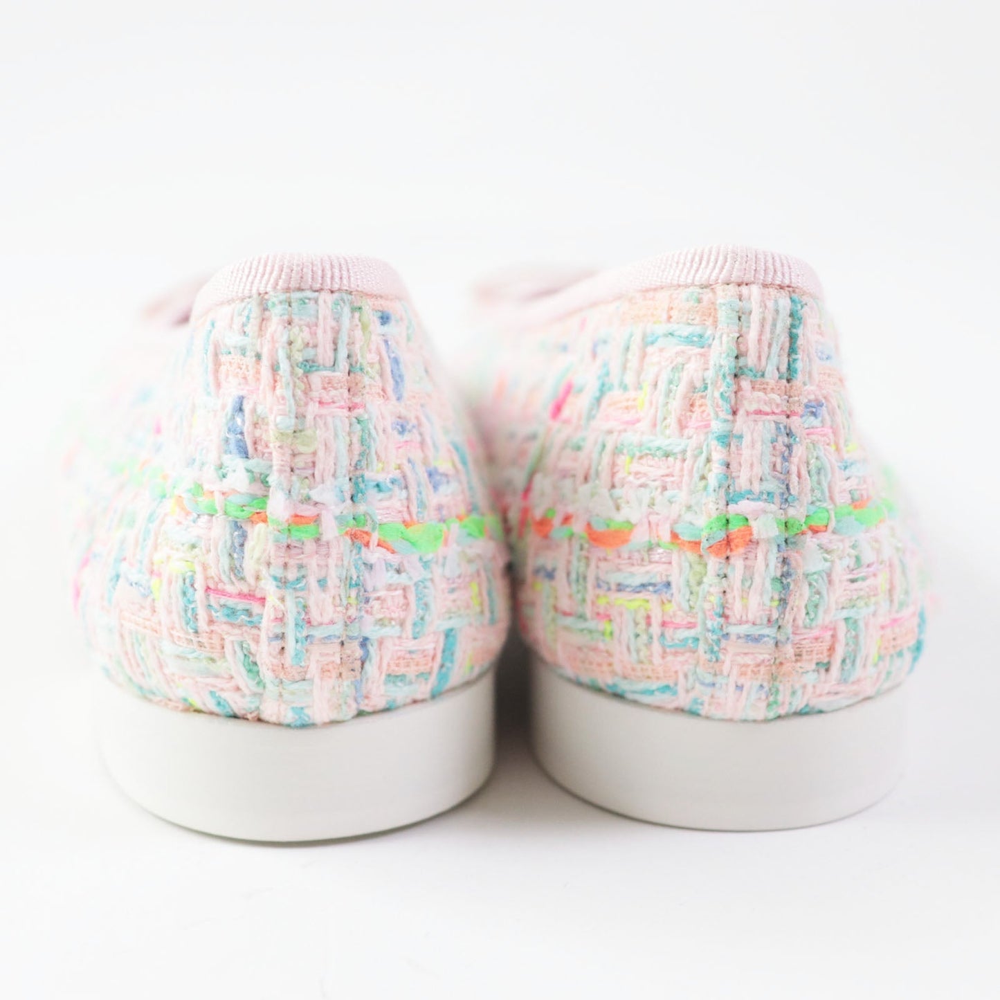 CHANEL Ballet shoes 24C G02819 cotton White mulch Ballet flats 38