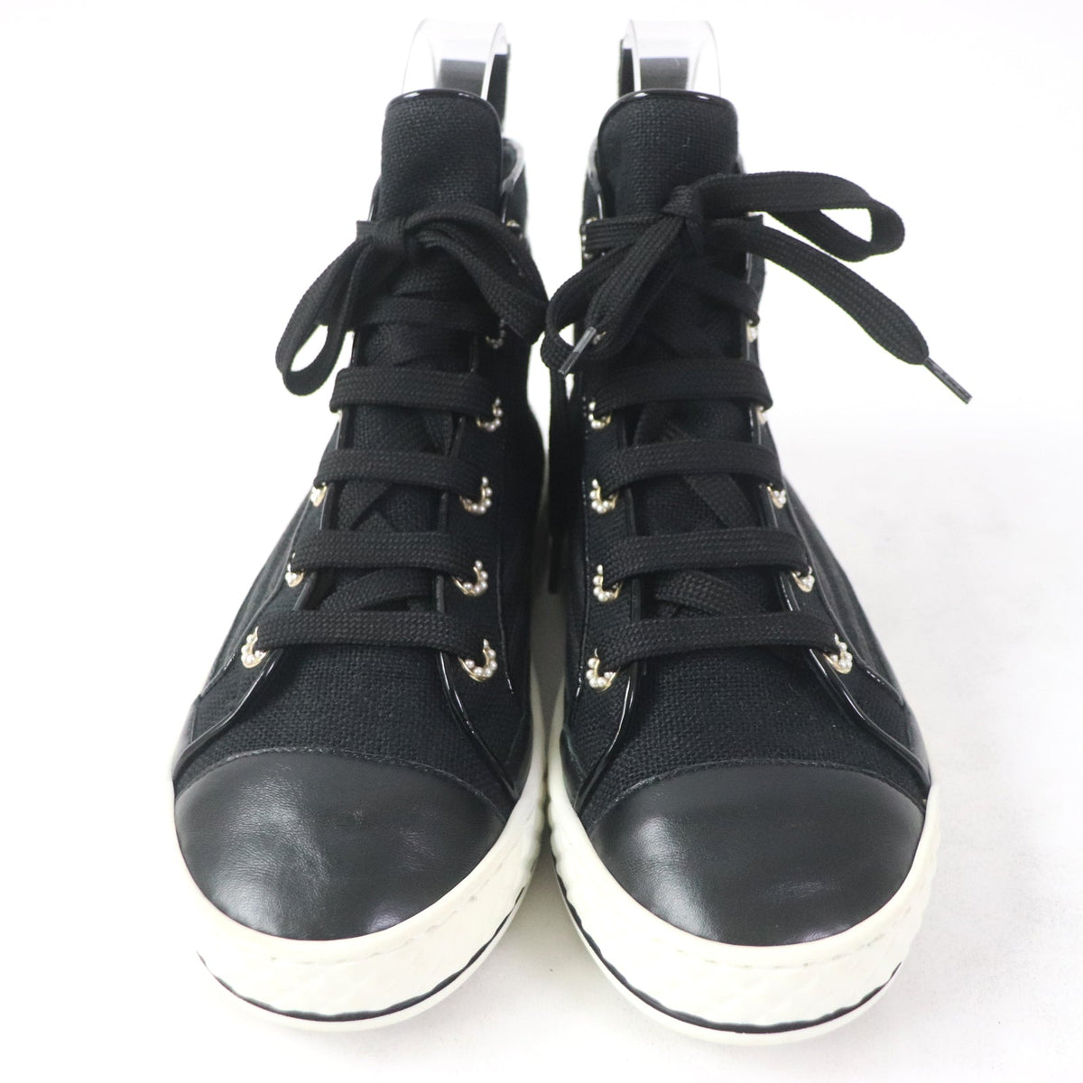 CHANEL High cut sneakers G34222 Main: Canvas black Women 35 Used