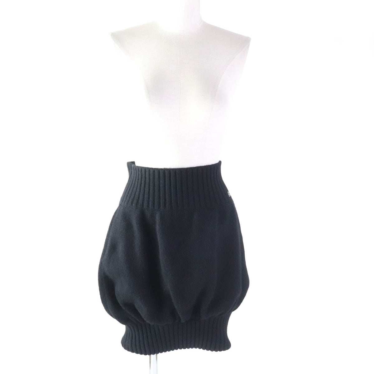 CHANEL skirt 08A P33485 cashmere black 36
