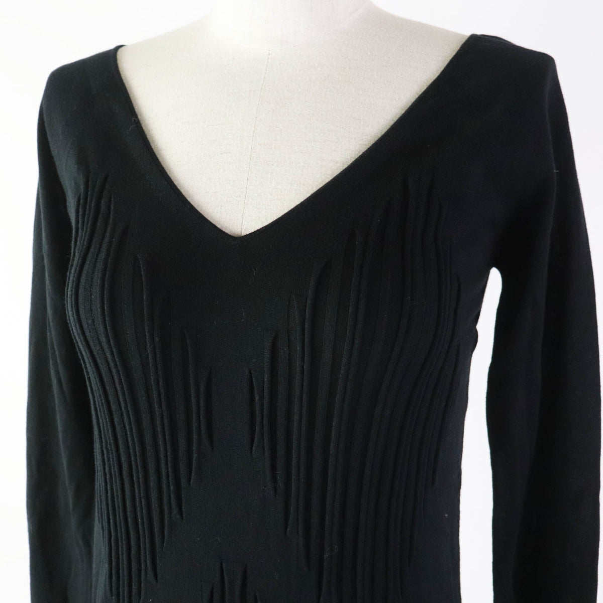 CHANEL knit P41369 cotton black 34