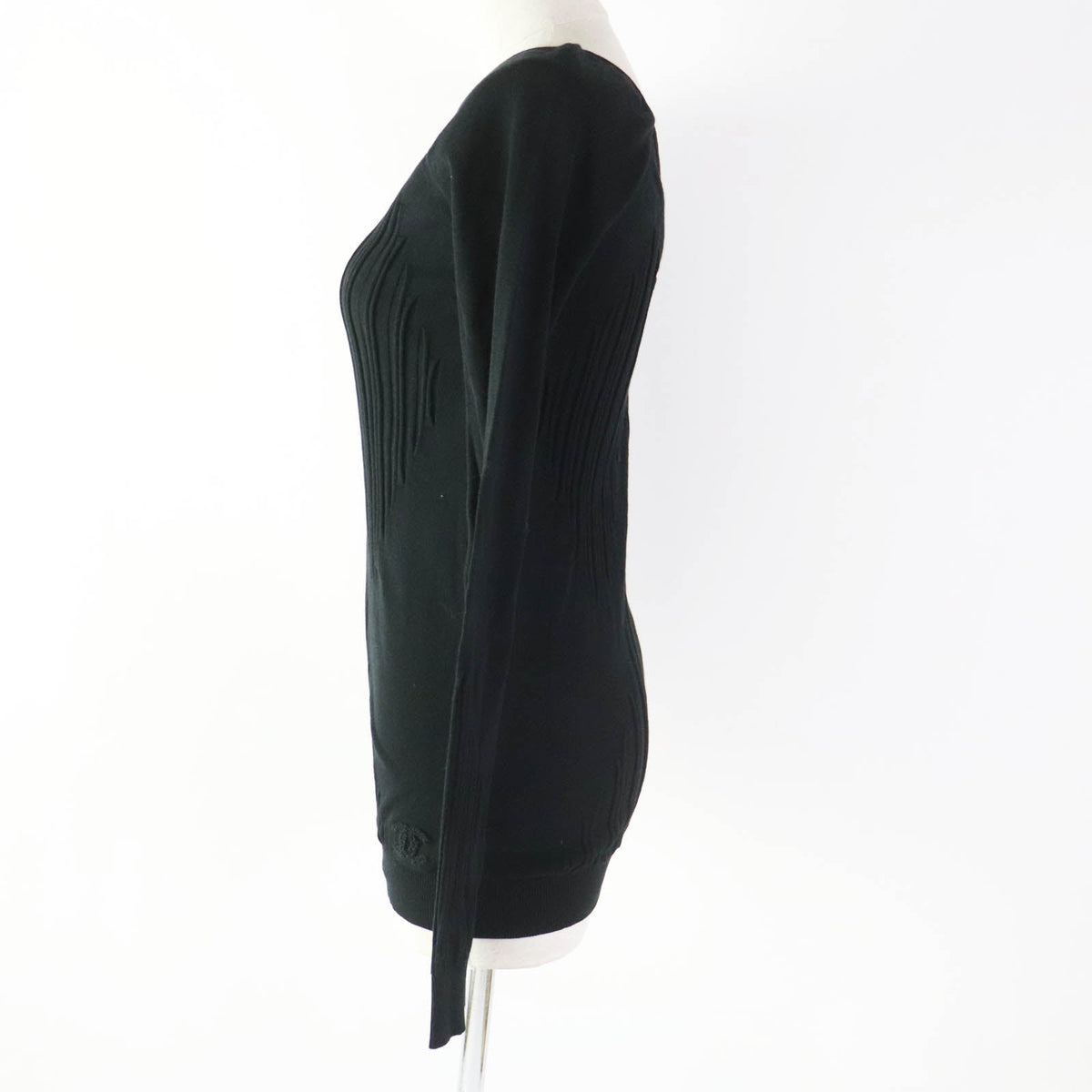 CHANEL knit P41369 cotton black 34