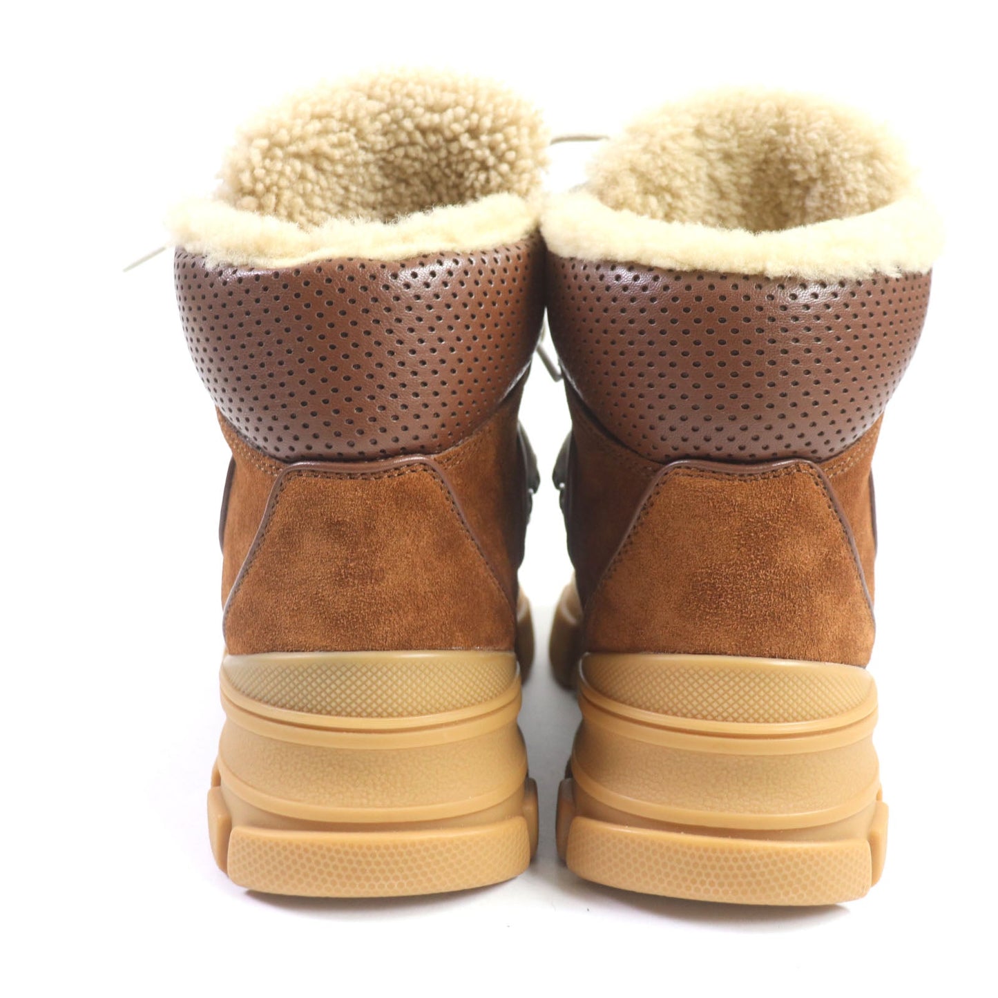 GUCCI High cut sneakers Suede Brown Flash trek Women 36 Secondhand