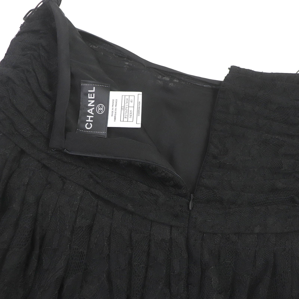 CHANEL skirt 05A P27165 Rayon black 40
