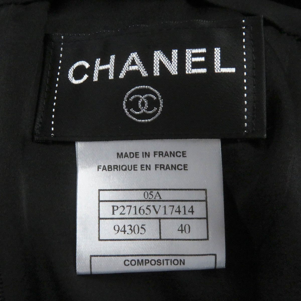 CHANEL skirt 05A P27165 Rayon black 40