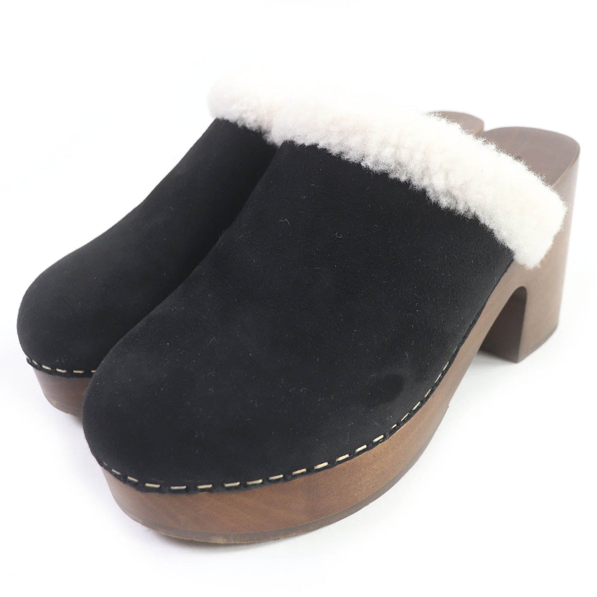 CHANEL Sandals G35368 Suede leather black 36C