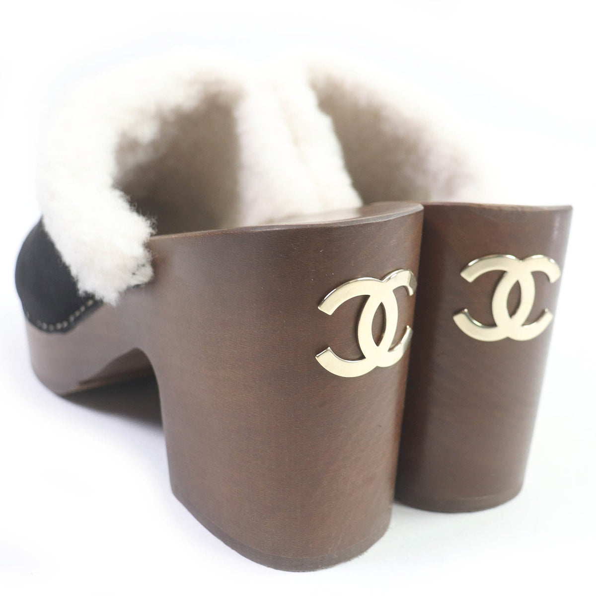 CHANEL Sandals G35368 Suede leather black 36C