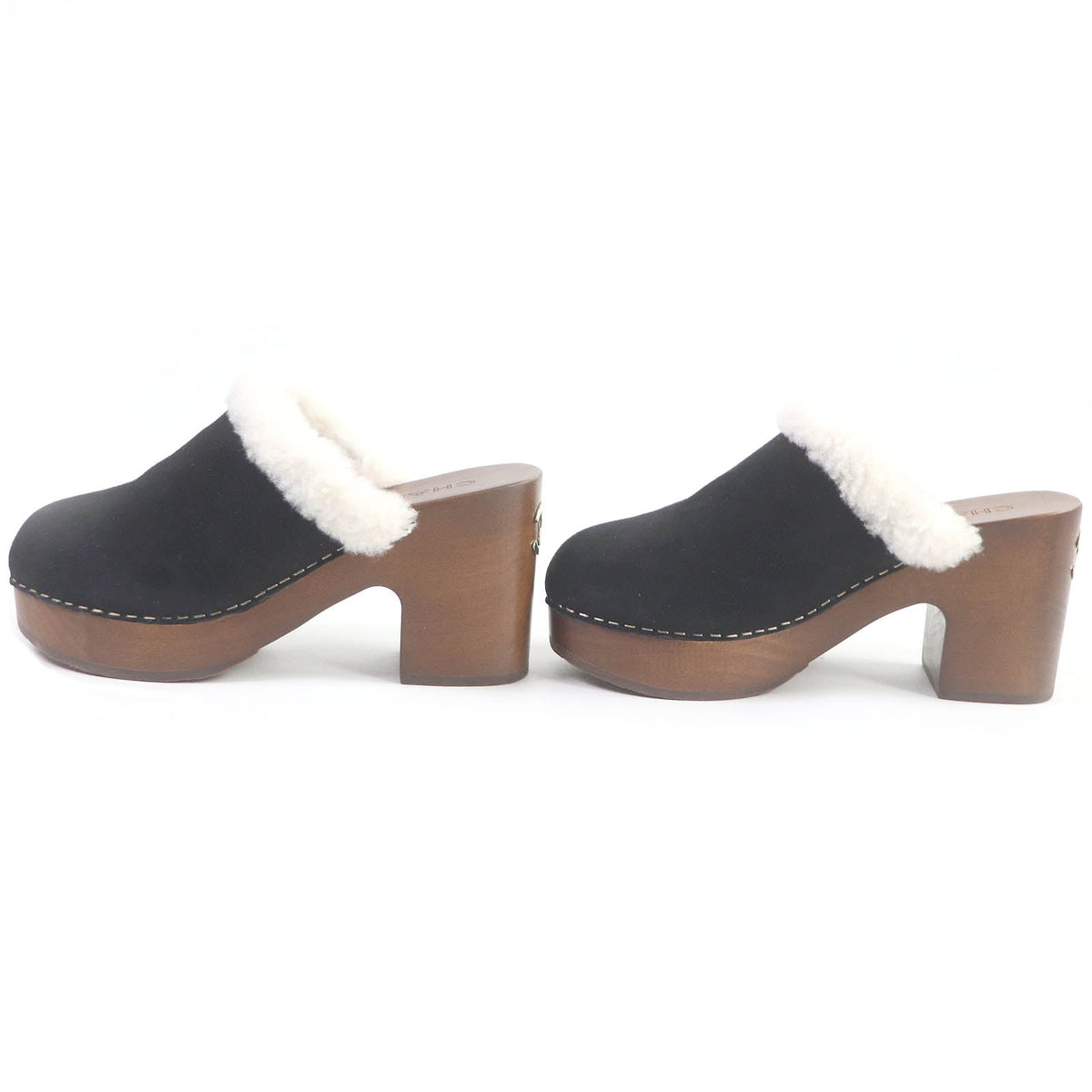 CHANEL Sandals G35368 Suede leather black 36C
