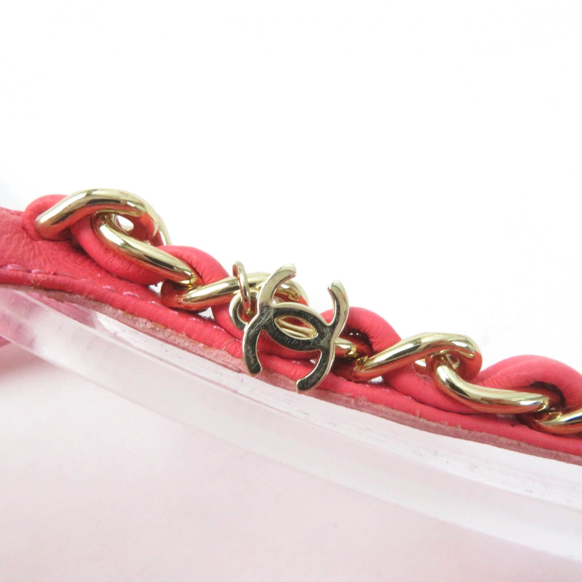CHANEL Sandals leather pink 37 C